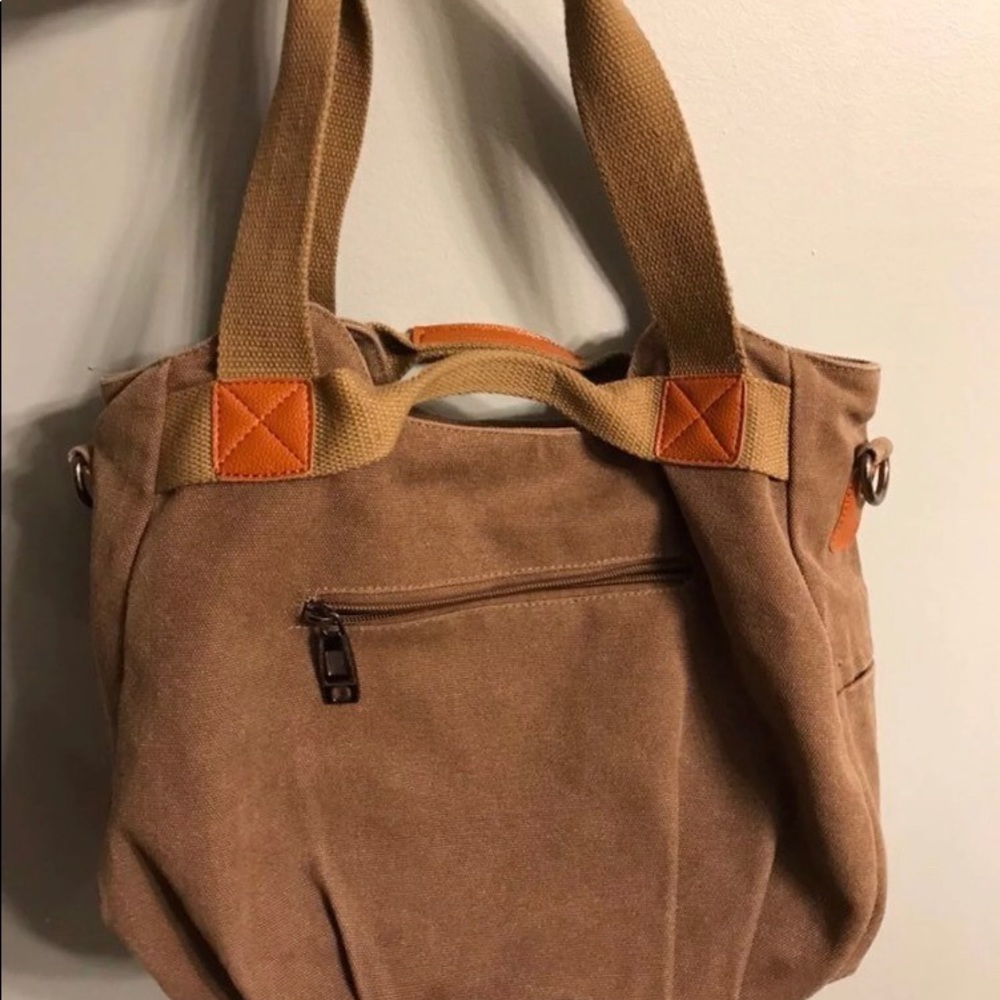 Brown canvas bag